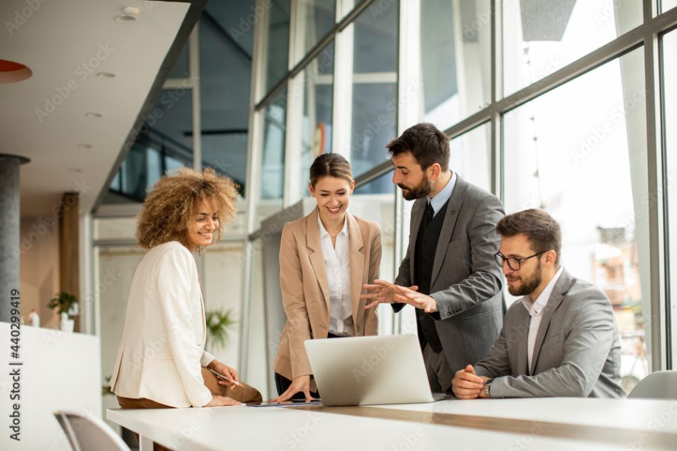 Business professionals working together